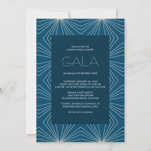 Invitation de gala géométrique moderne (Devant)
