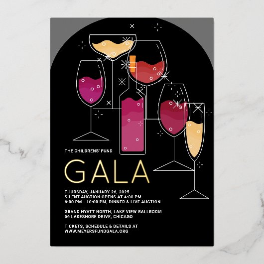 Invitation de Gala moderne (Recto)