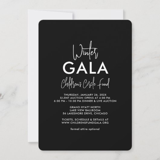 Invitation De Gala Simplement Déclarée (Devant)