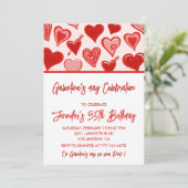 Invitation de Galentine Brunch rose et rouge Amies (Debout devant)