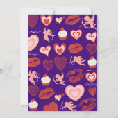 Invitation de Galentine rose et rouge Copines (Dos)