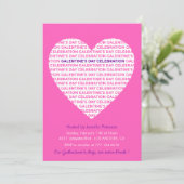 Invitation de Galentine rose pour copines à la Sai (Debout devant)