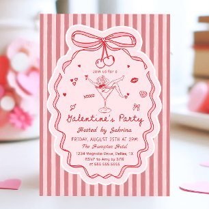 Invitation de Galentine's Day dessinée à la main d