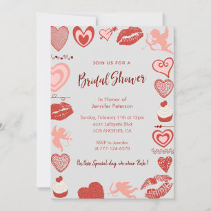 Invitation de galentines pour une fête prénuptiale