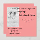 Invitation de galerie d'art (Devant / Derrière)