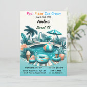 Invitation De Garçon Amusant Ado Adulte Pool Party Sweet 16 A (Debout devant)