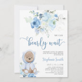 Invitation de garçon Baby shower d'ours (Devant)
