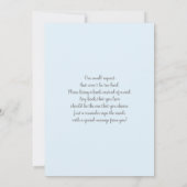 Invitation de garçon Baby shower d'ours (Dos)