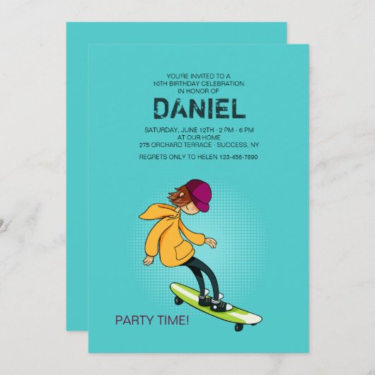 Invitation de garçon de bord (Devant / Derrière)