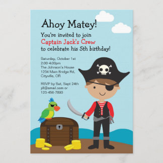 Invitation de garçon de pirate