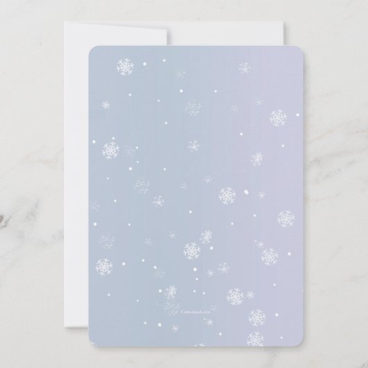 Invitation de garçon d'hiver (Dos)