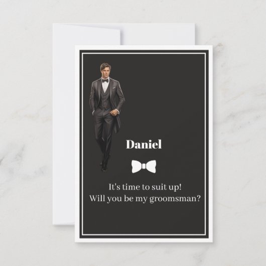 Invitation de garçon d'honneur de mariage (Devant)