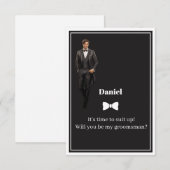 Invitation de garçon d'honneur de mariage (Devant / Derrière)