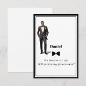 Invitation de garçon d'honneur de mariage (Devant / Derrière)