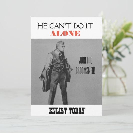 Invitation de garçon d'honneur sur le thème de la  (Debout devant)