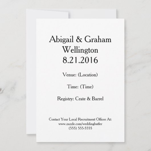 Invitation de garçon d'honneur sur le thème de la  (Dos)