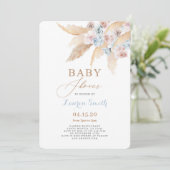 Invitation de garçon du Baby shower du désert (Debout devant)