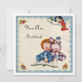 Invitation de garçon d'un an Vintage (Devant)