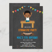 Invitation de garçon gymnastique (Devant / Derrière)