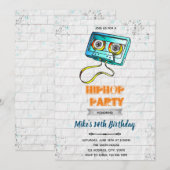 Invitation de garçon hiphop hommes (Devant / Derrière)