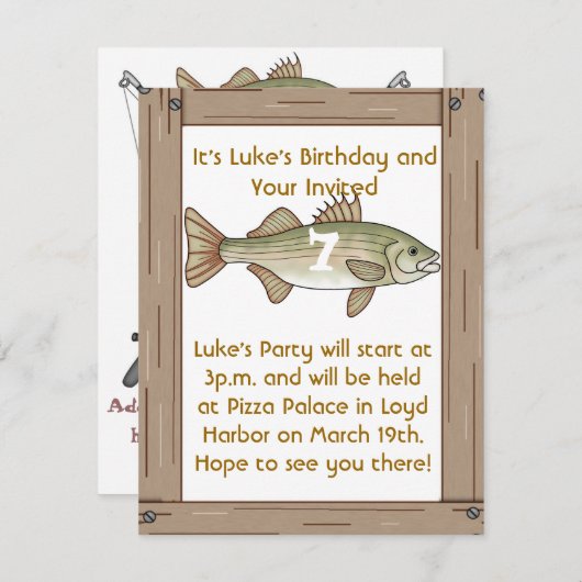 Invitation de garçons de fête d'anniversaire de (Devant / Derrière)