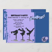 Invitation de garçons Hip hop (Devant / Derrière)