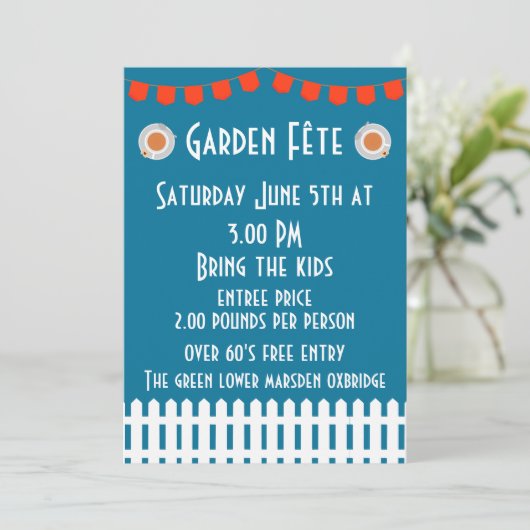 Invitation de Garden Fete (Debout devant)