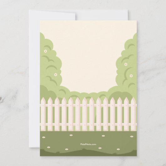 Invitation de Garden Party (Dos)