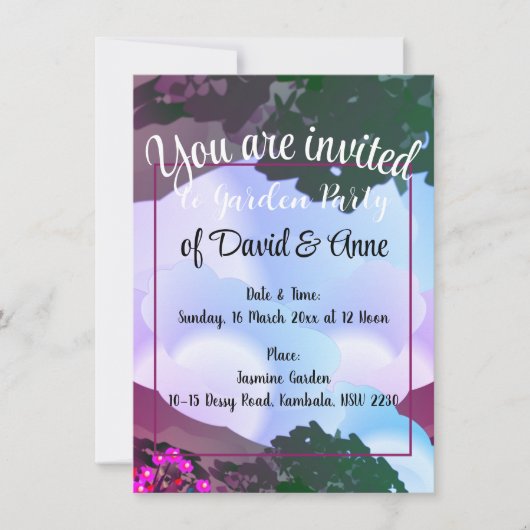 Invitation de Garden Party (Devant)