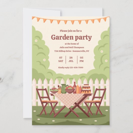 Invitation de Garden Party (Devant)