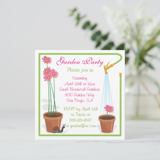 Invitation de Garden Party (Debout devant)