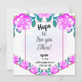 Invitation de Garden Party (Dos)