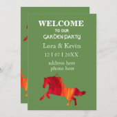 Invitation de Garden Party avec Cheval (Devant / Derrière)