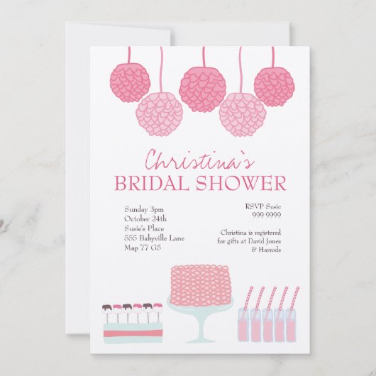 Invitation de gâteau au gâteau au gâteau au gâteau (Devant)