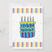 Invitation de gâteau d'anniversaire (Devant)