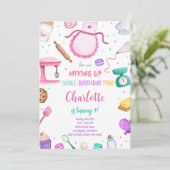 Invitation de gâteau de cuisson (Debout devant)