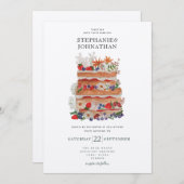 Invitation de gâteau Mariage d'été (Devant / Derrière)