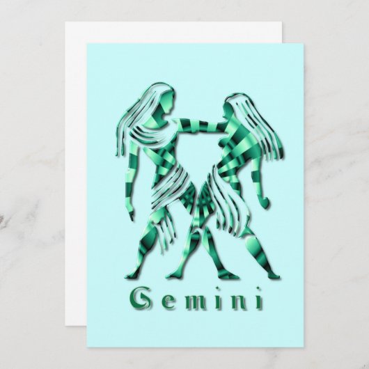 Invitation de Gémeaux (Devant / Derrière)