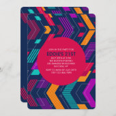 Invitation de géométrie colorée (Devant / Derrière)