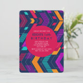 Invitation de géométrie colorée (Debout devant)