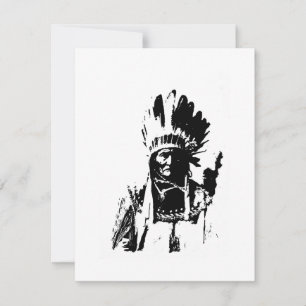 Invitation de Geronimo noir et blanc