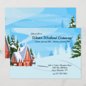 Invitation de Getaway pour la fin de semaine d'hiv (Devant / Derrière)