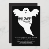 Invitation de Ghost Halloween (Devant / Derrière)