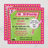 Invitation de Girly Retro Miniature Golf Party (Devant / Derrière)