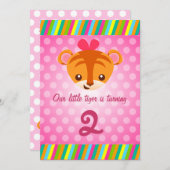 Invitation de Girly Tiger (Devant / Derrière)