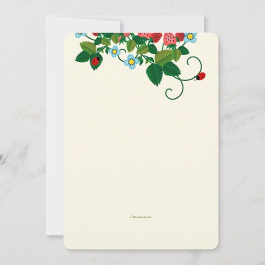 Invitation de gisement de fraise (Dos)