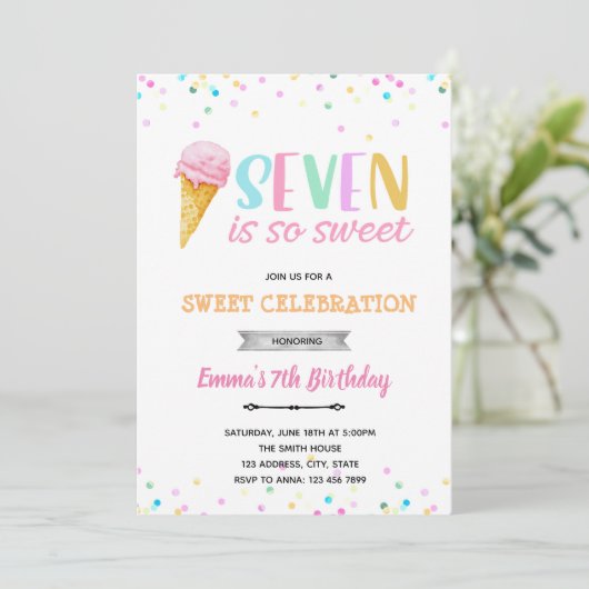 Invitation de glace sept est si doux (Debout devant)