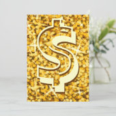 Invitation de Glitz "Gold dollar" (Debout devant)