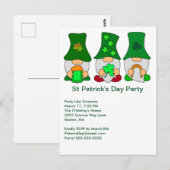 Invitation de Gnomies du Parti Jour de la Saint Pa (Devant / Derrière)