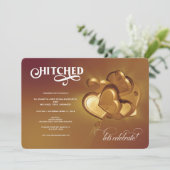 Invitation de Gold Party Hitched (Debout devant)